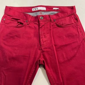 Zara Red Men’s Chinos. 31-31 Skinny fit